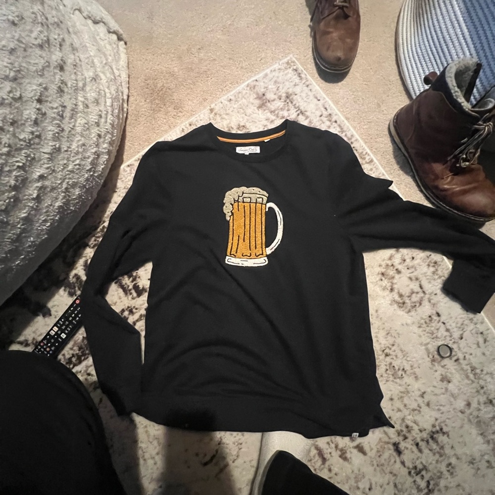 Sovereign Code beer patch sweater
